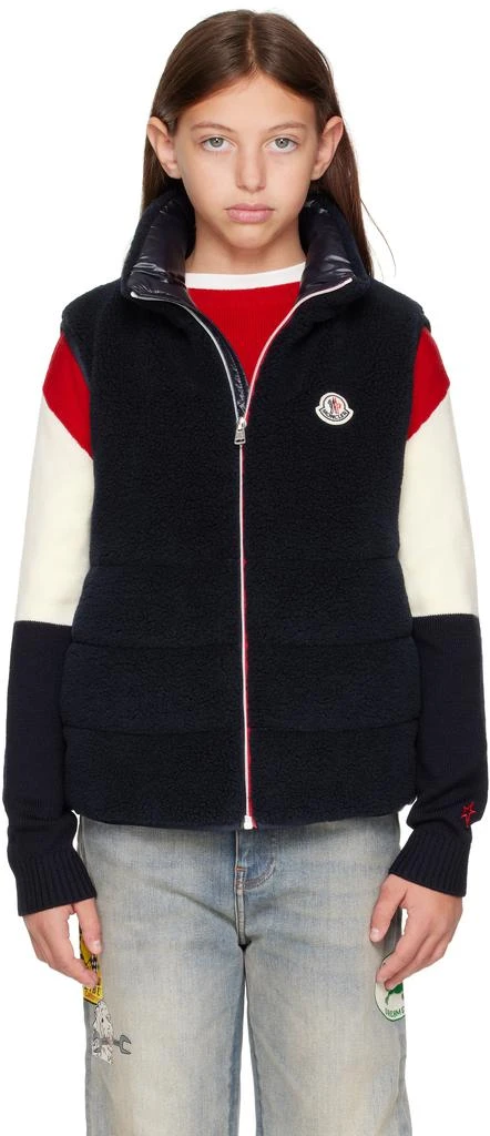 Moncler Big Kids Navy Orin Teddy Padded Vest