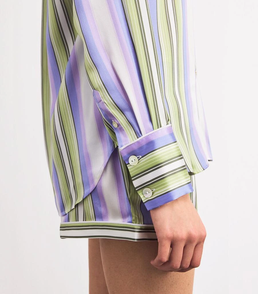 OLIVIA VON HALLE Silk Stripe Alba Pyjama Set 4