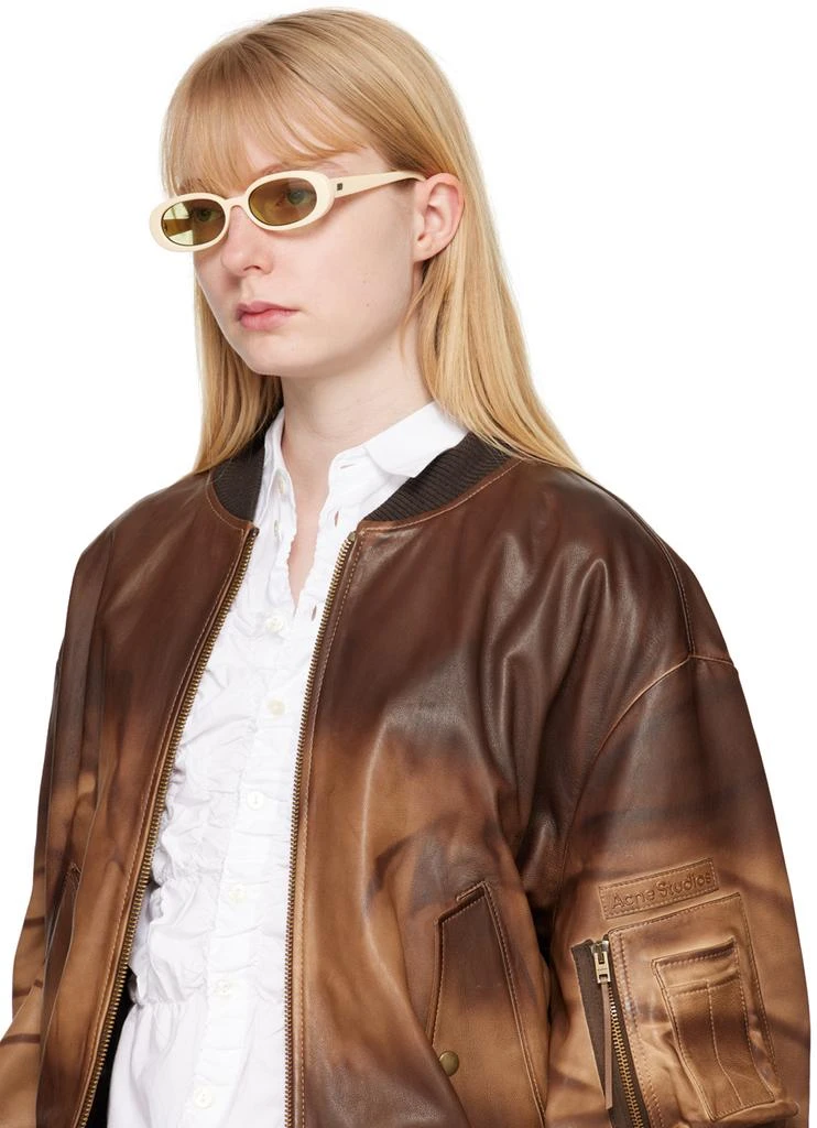 Le Specs SSENSE Exclusive Off-White Outta Love Sunglasses 4