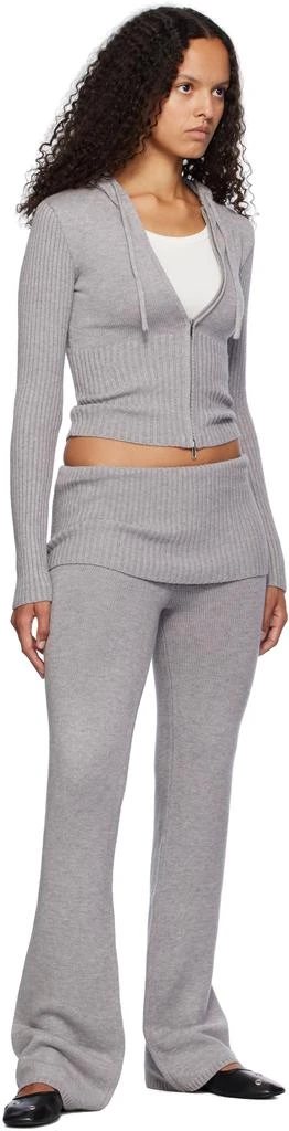 Frankies Bikinis Gray Heritage Zip Up Hoodie 4