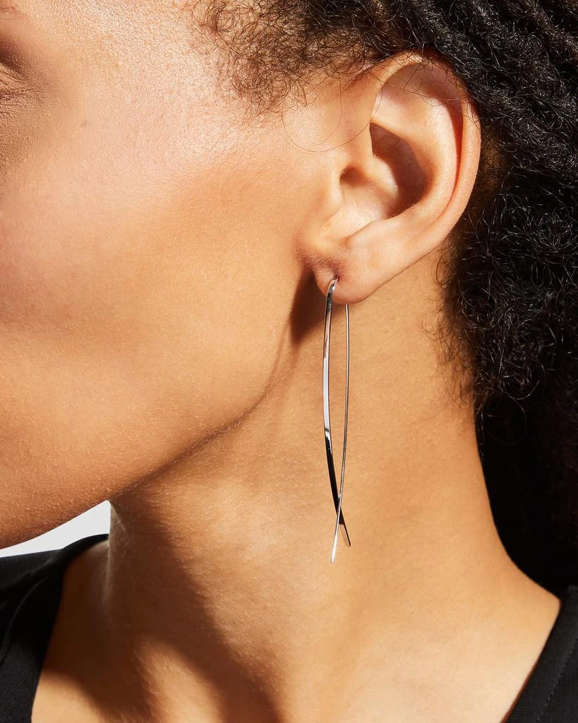 LANA 14k Elite Narrow Upside Down Hoop Earrings 2