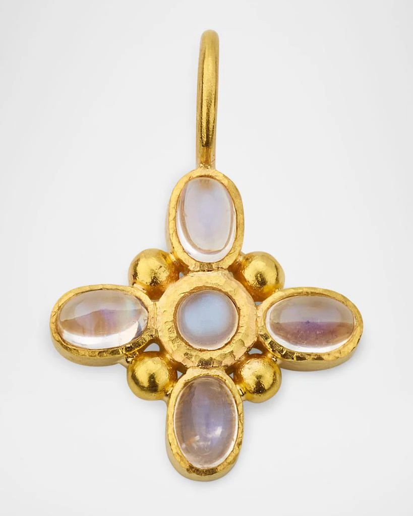 Elizabeth Locke 19K Moonstone Clover Pendant 1