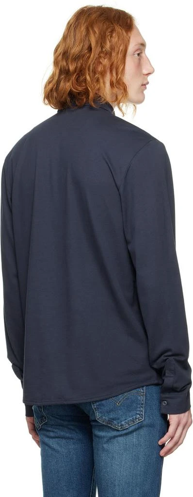 Sunspel Navy Buttoned Shirt 3