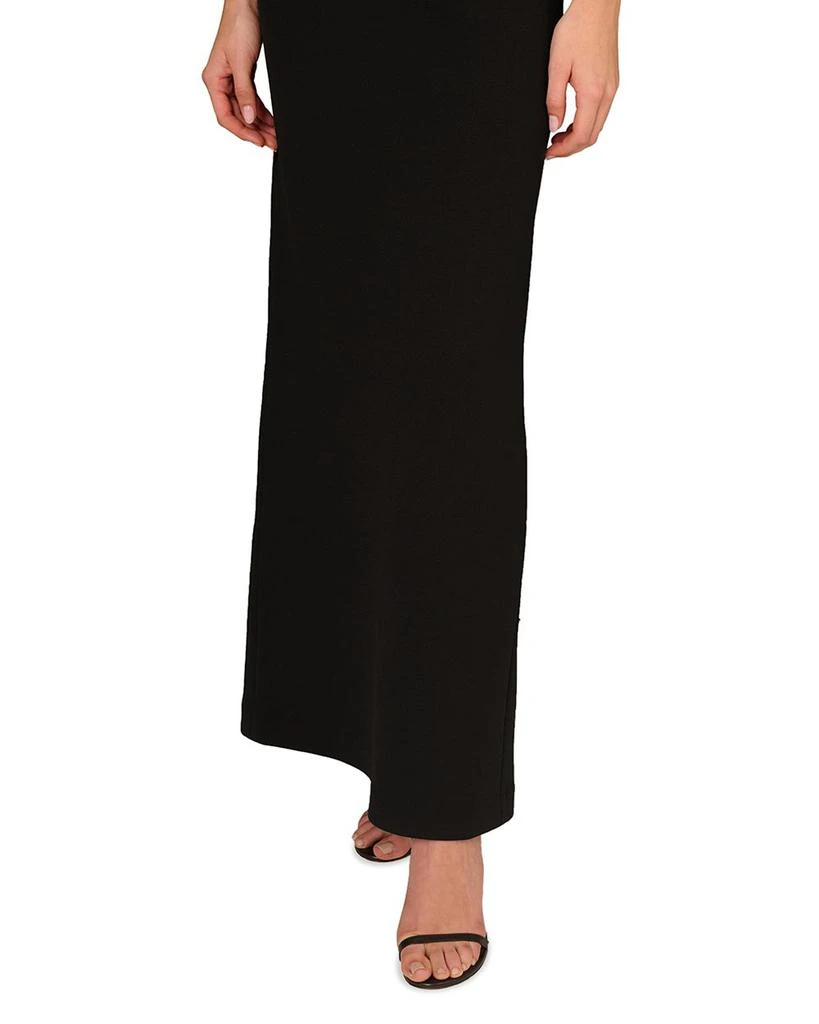 Aidan Mattox Lace Trim Crepe Column Gown 4