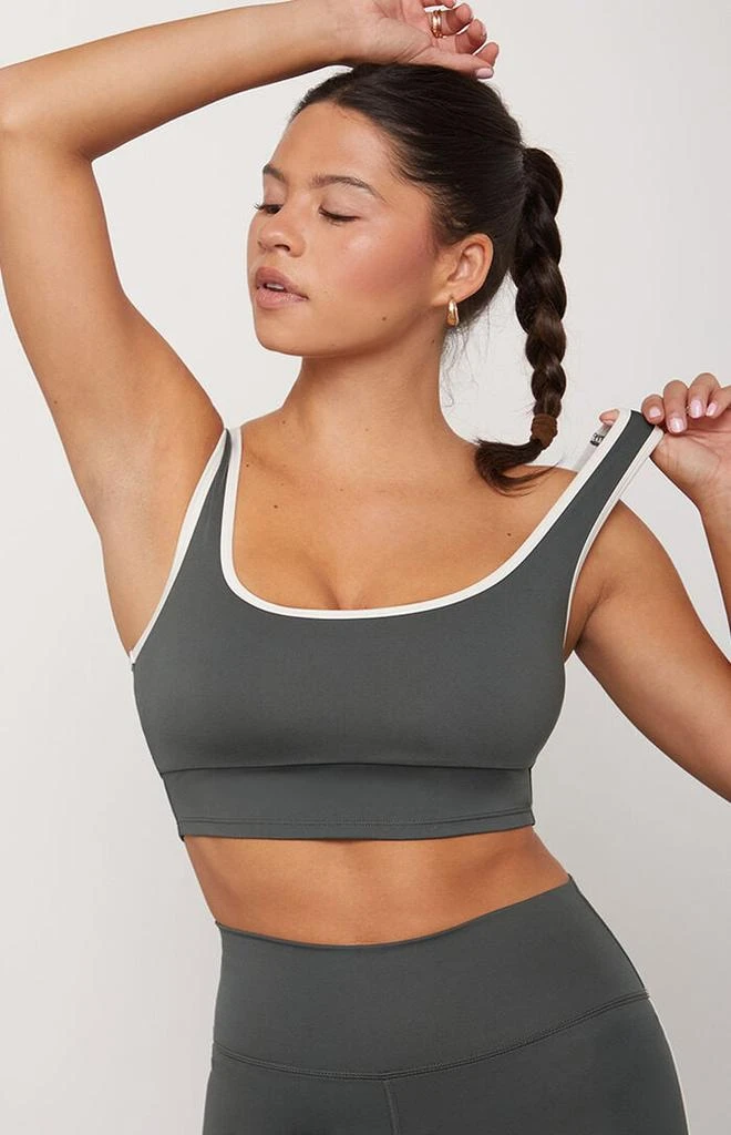 PAC 1980 PAC WHISPER Active Logan Contrast Trim Sports Bra 1