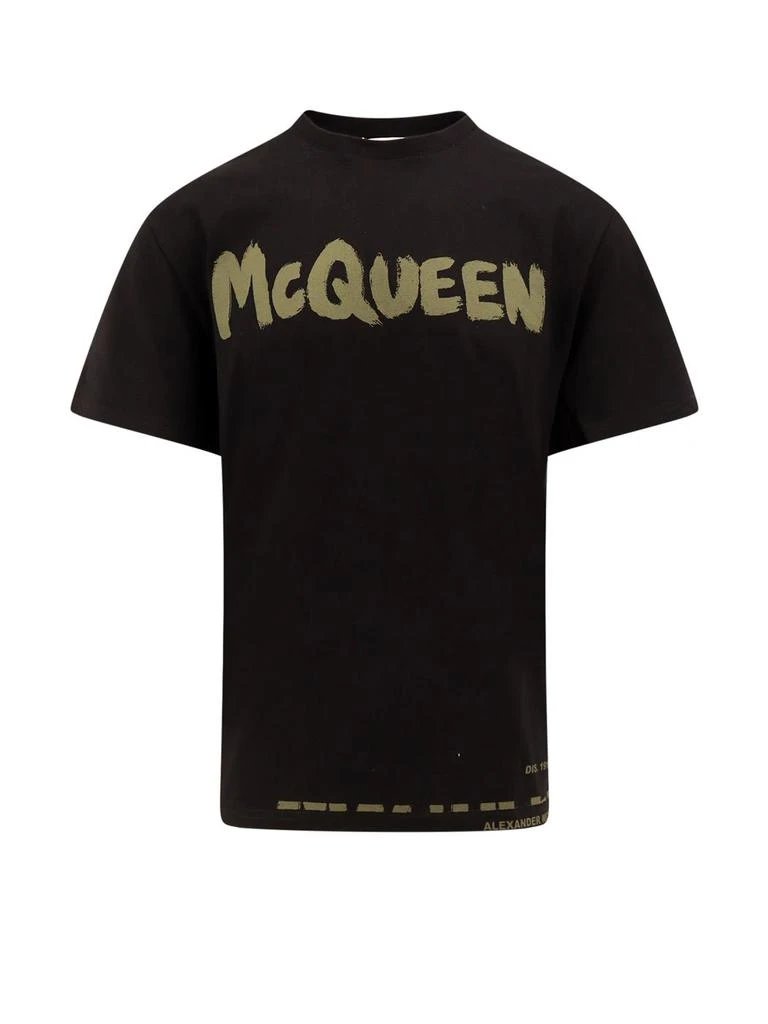 Alexander McQueen Alexander McQueen Graffiti Printed Crewneck T-Shirt 1