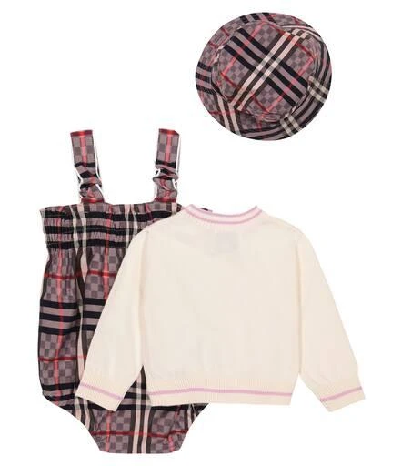 Burberry Baby cardigan, bodysuit and hat set 4