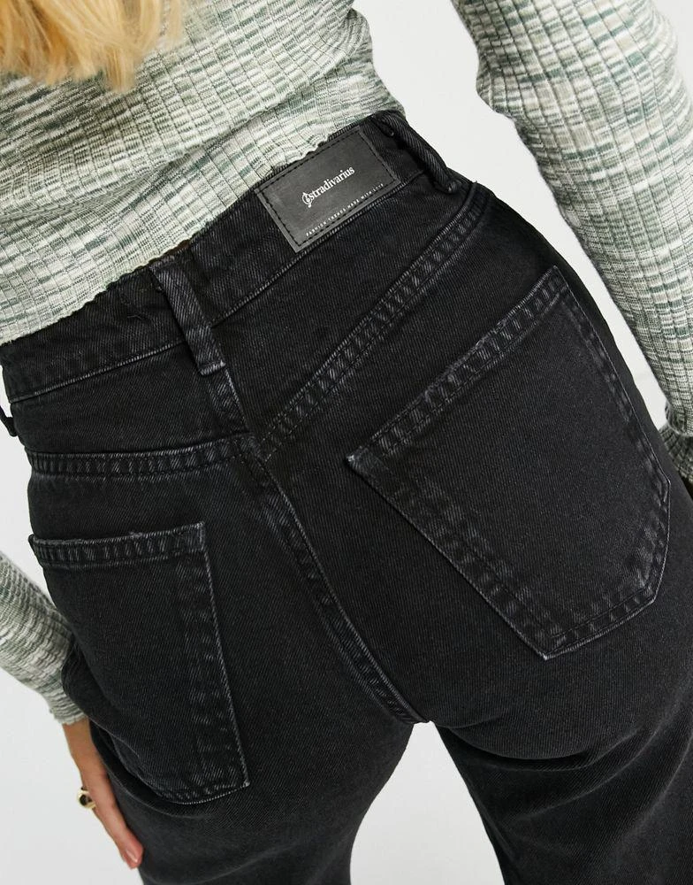 Stradivarius Stradivarius 90s dad jean in black 3
