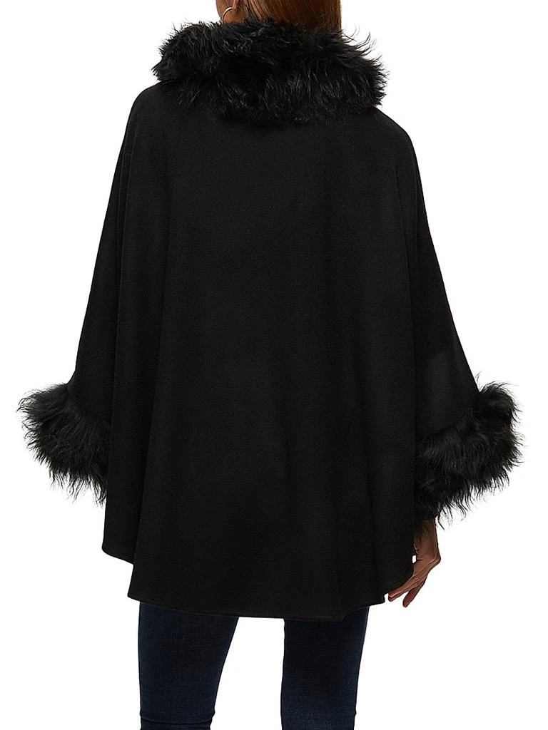 Gorski Cashmere and Wool Cape with Lamb Trim 4