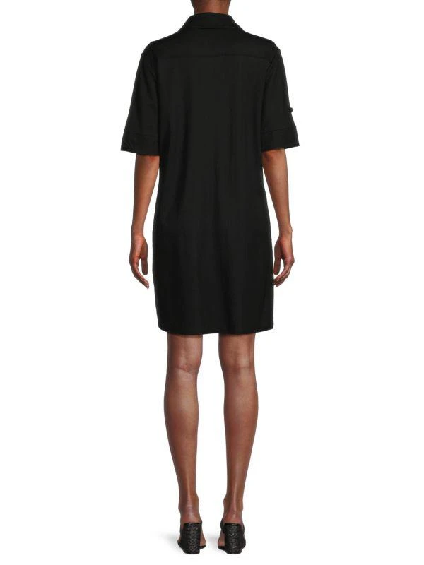 Bobeau Elbow Sleeve Mini Shirtdress 2