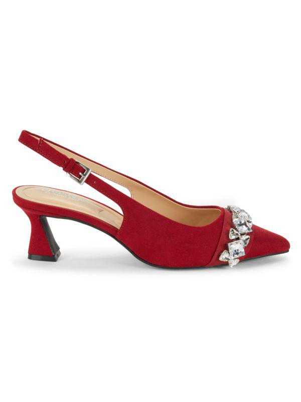 Charles David 63MM Ahava Embellished Slingback Pumps