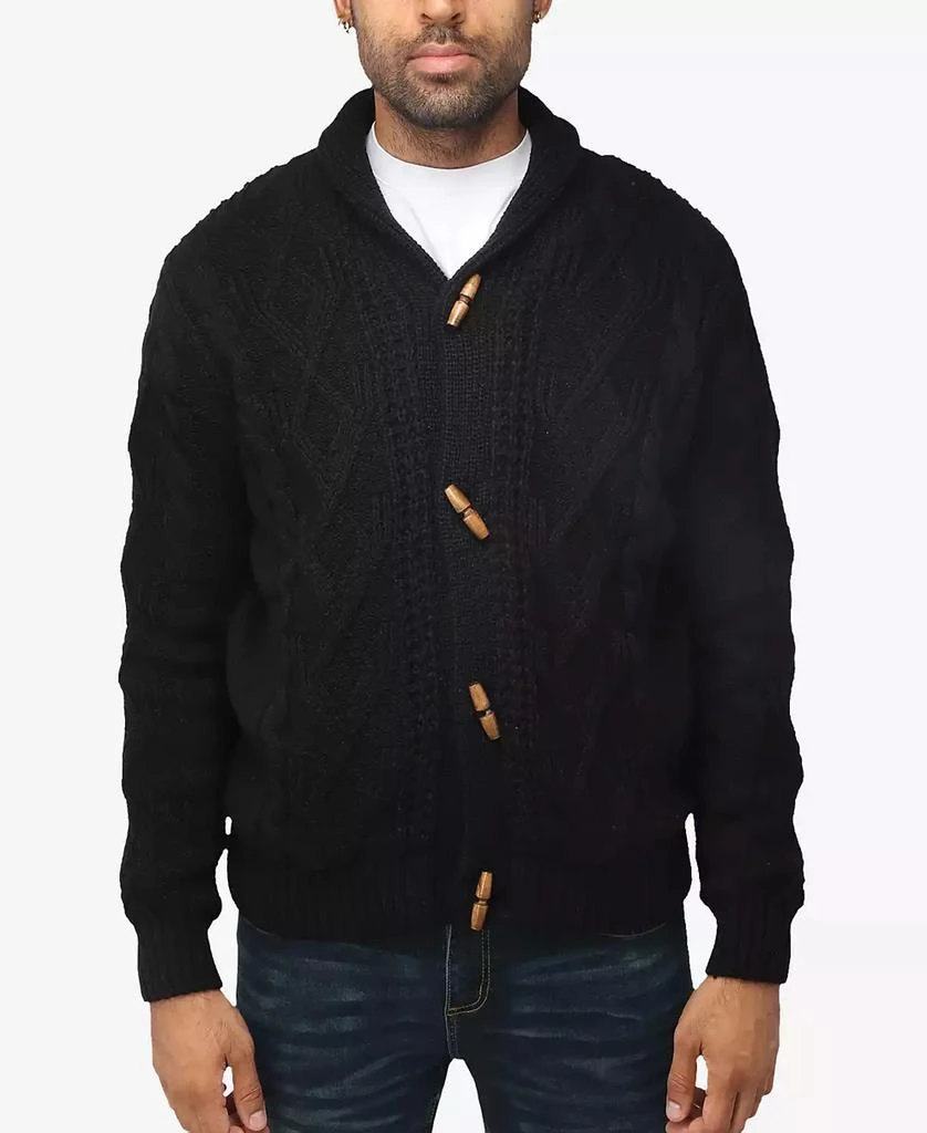 X-Ray Men's Shawl Collar Knit Cardigan 1