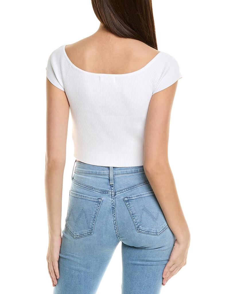 525 America Cropped Off Shoulder Rib Tank