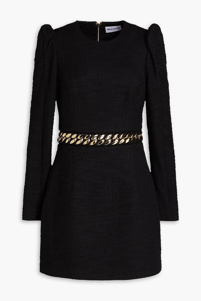 REBECCA VALLANCE Carine chain-embellished tweed mini dress