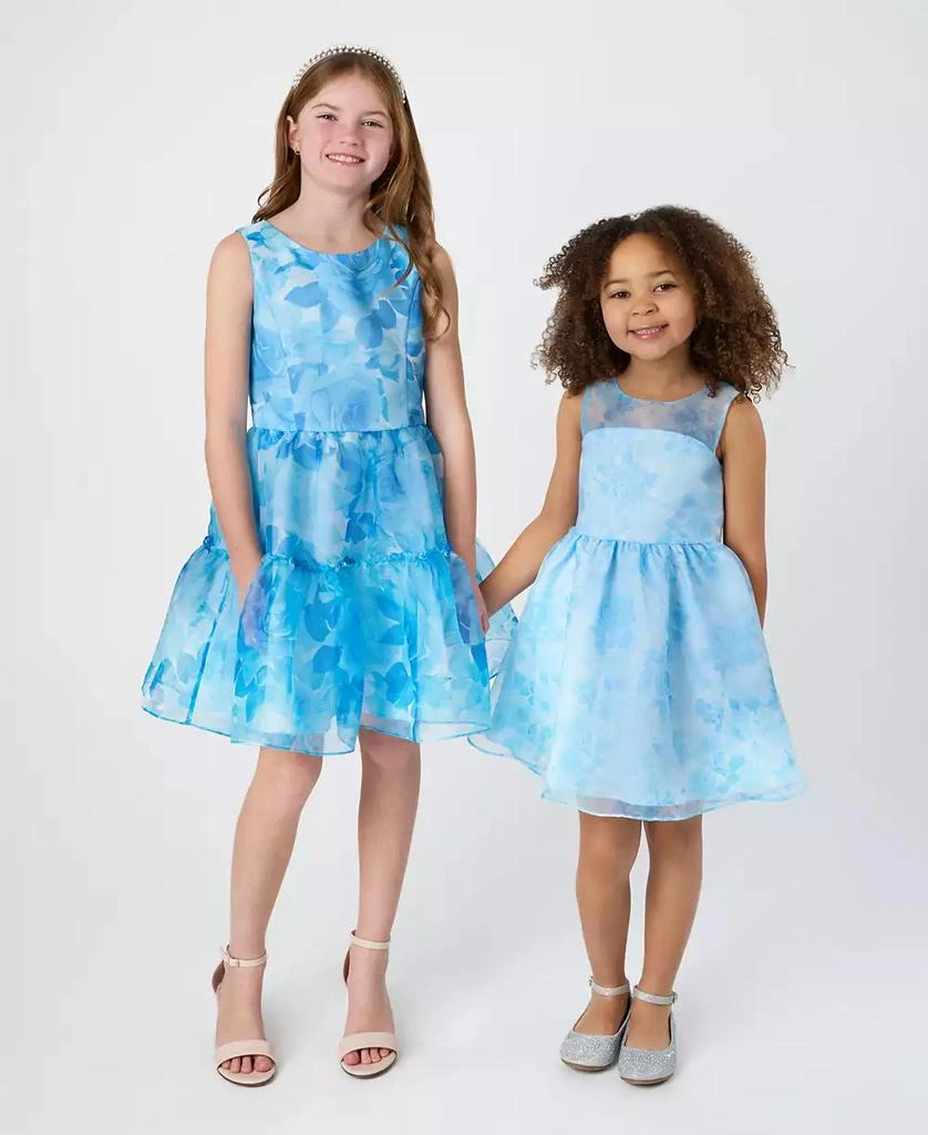 Rare Editions Toddler and Little Girls Floral Organza Social Dress 9