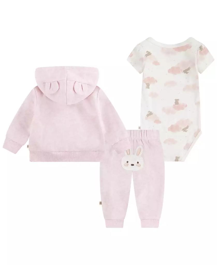 Huggies Baby Girls Short Sleeve Bodysuit, Jacket and Pants 3-Piece Set