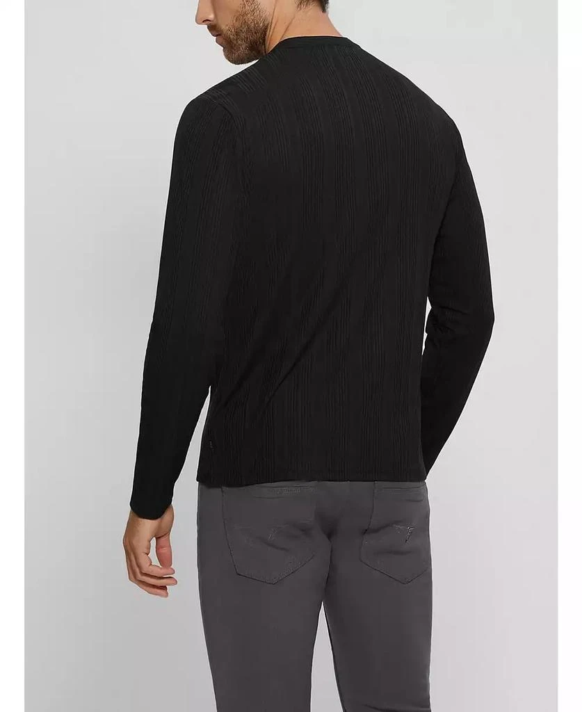 GUESS Men's Brentwood Rib Knit Henley T-shirt 2