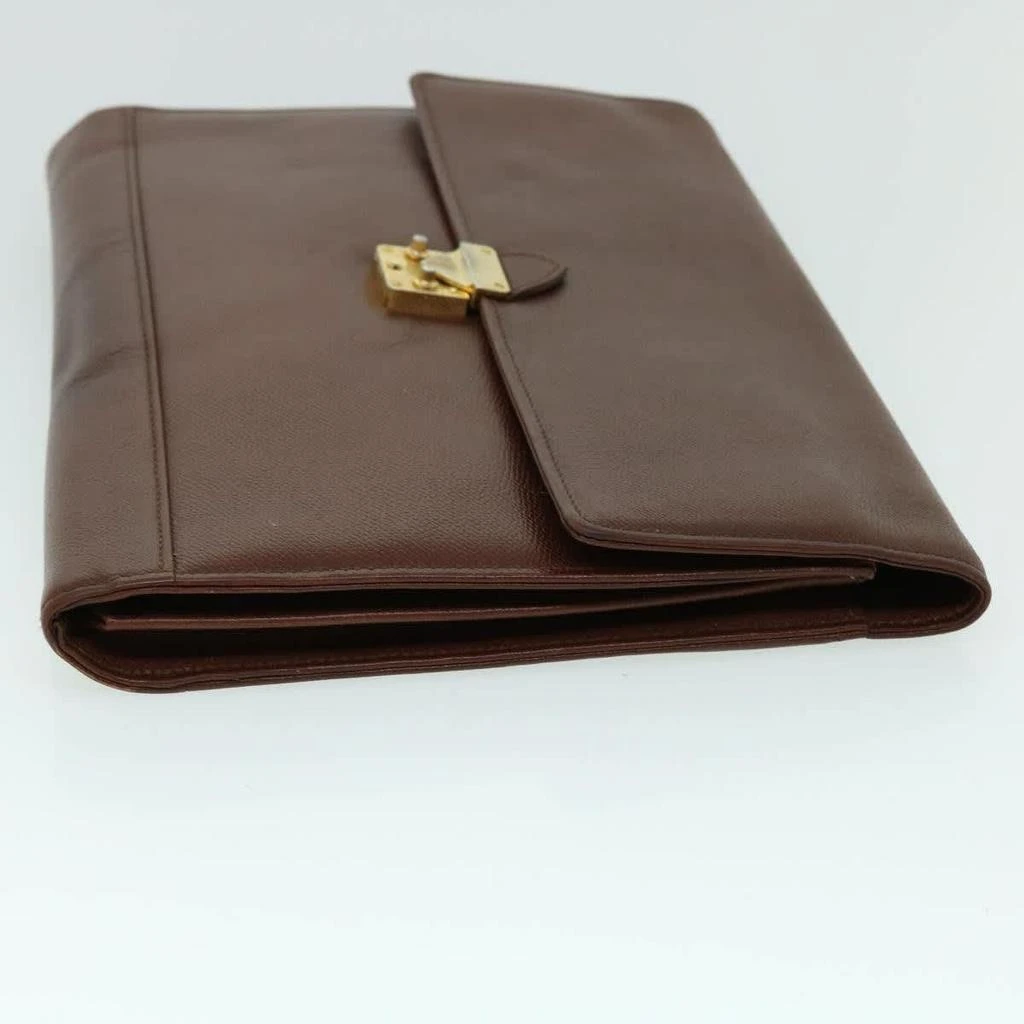 Yves Saint Laurent Vintage Flap Document Holder Leather Leather Briefcase Bag (Pre-Owned) 3