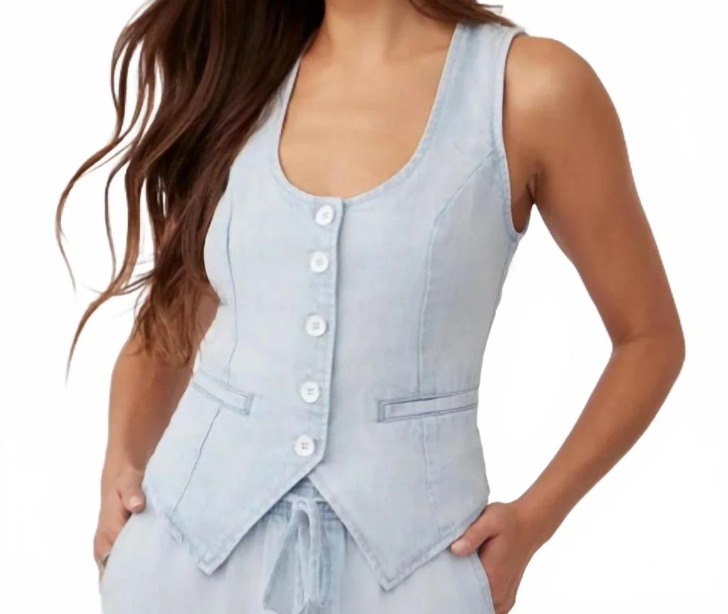 Bella Dahl Scoop Neck Vest In Oasis 2