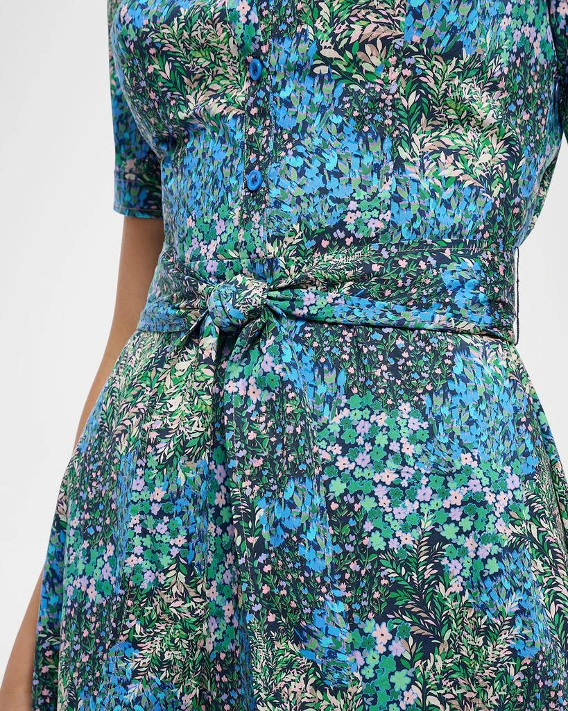 Shoshanna Analisa Belted Floral-Print Midi Dress - Dresses & Skirts - Free  Shipping - BeyondStyle