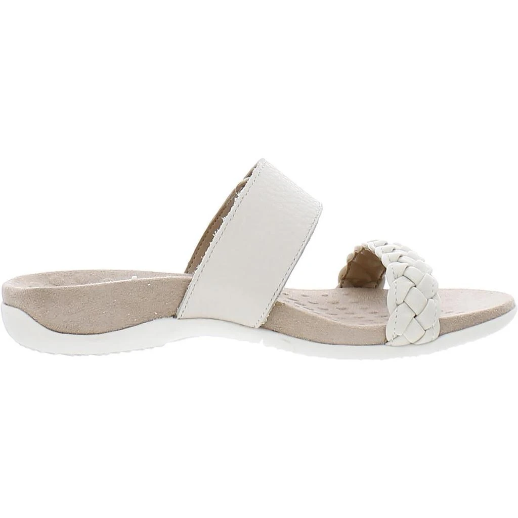 VIONIC Jeanne Womens Leather Braided Slide Sandals 2
