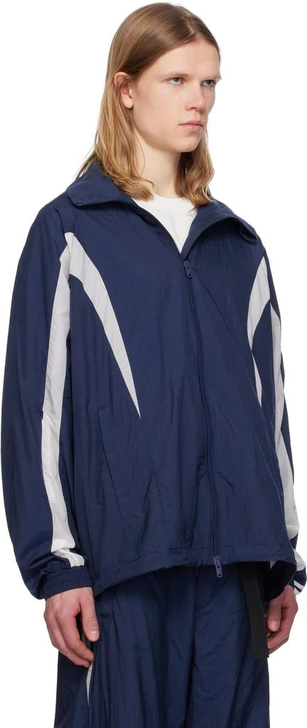 Y-3 Blue 3 Stripes Nylon Shell Jacket 2