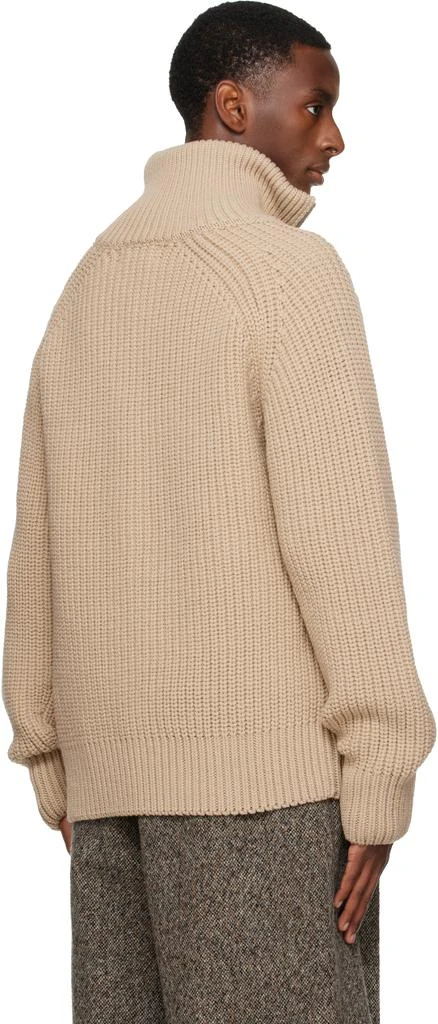 Dries Van Noten Beige Zip Sweater 3