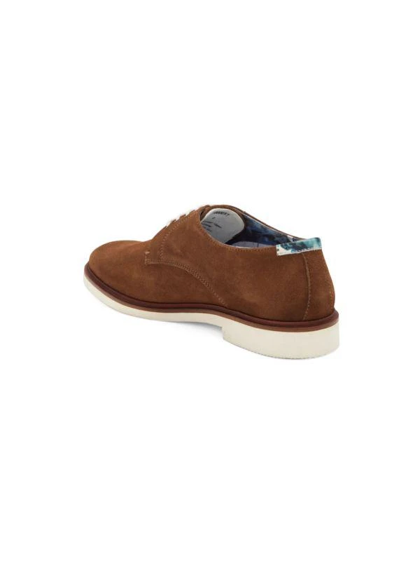 Paisley and Gray Suede Derby Shoes 3