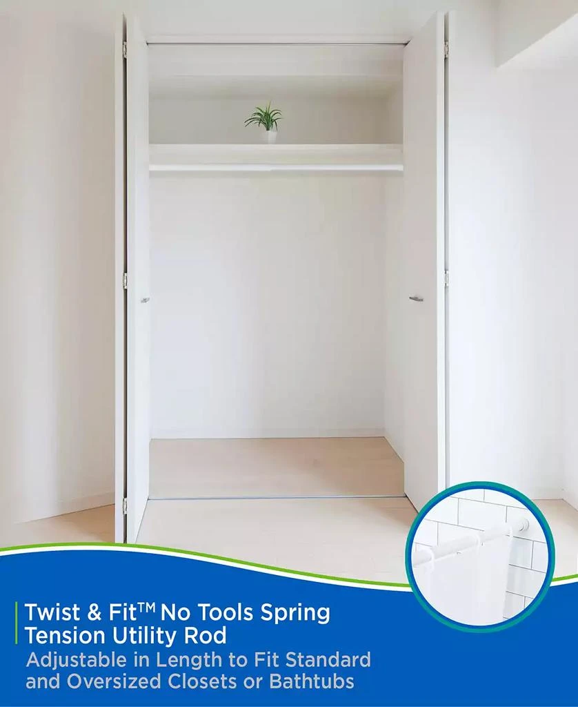 Kenney No Tools Spring Tension Utility Rod, 42-72" 2