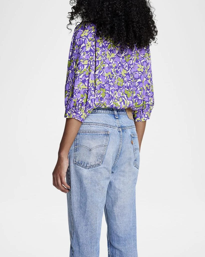 Smythe Orchid Floral Shirred Pocket Blouse 2