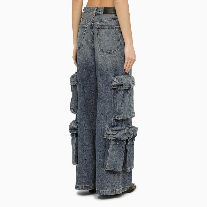 AMIRI JEANS BAGGY CARGO IN DENIM BLUE 4