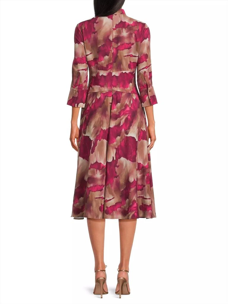 Misook Watercolor Print Modern-Fit Midi-Dress 5