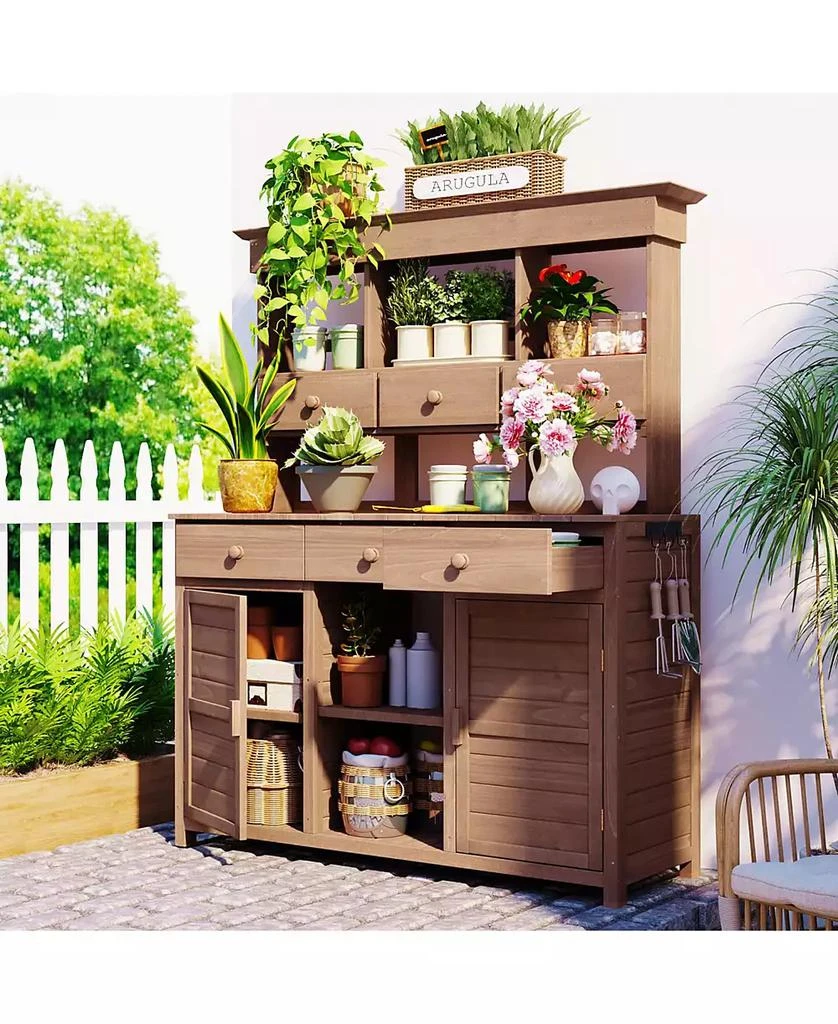 Streamdale Furniture Garden Potting Bench with Hutch
Storage