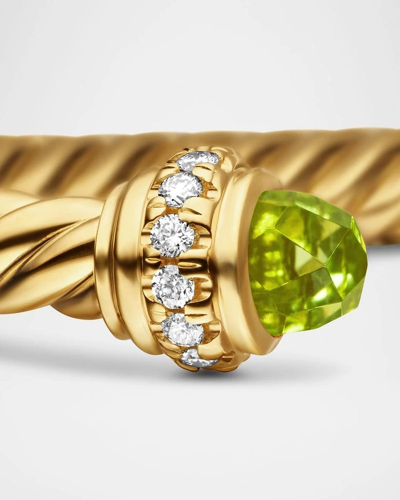 David Yurman Cablespira Bracelet with Gemstone and Diamonds in 18K Gold 7