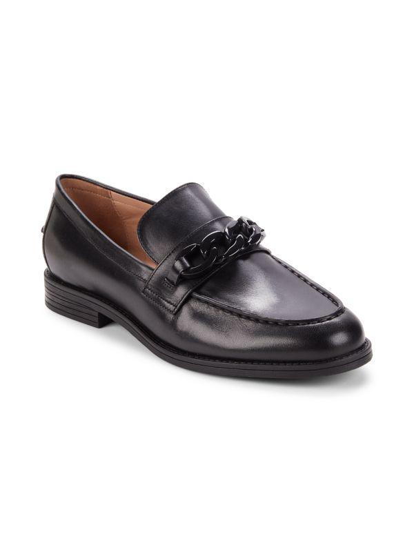 Cole Haan Stassi Chain Trim Leather Bit Loafers
