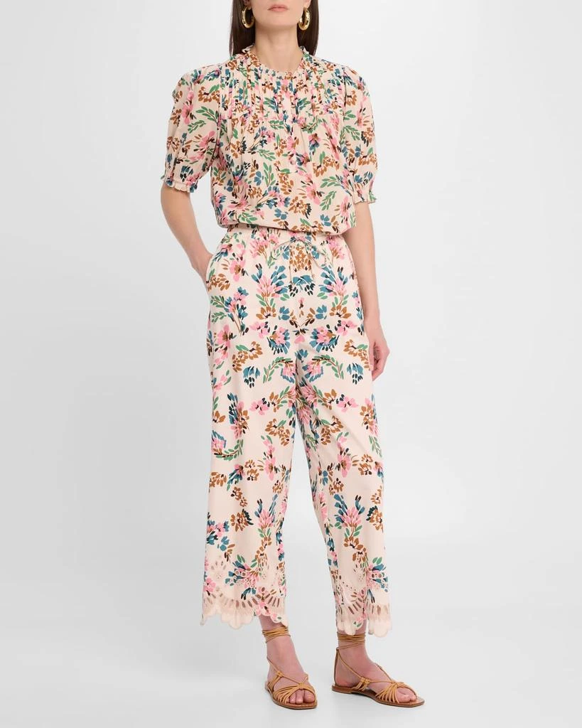 FIGUE Lizzy Straight-Leg Crop Pull-On Pants 2
