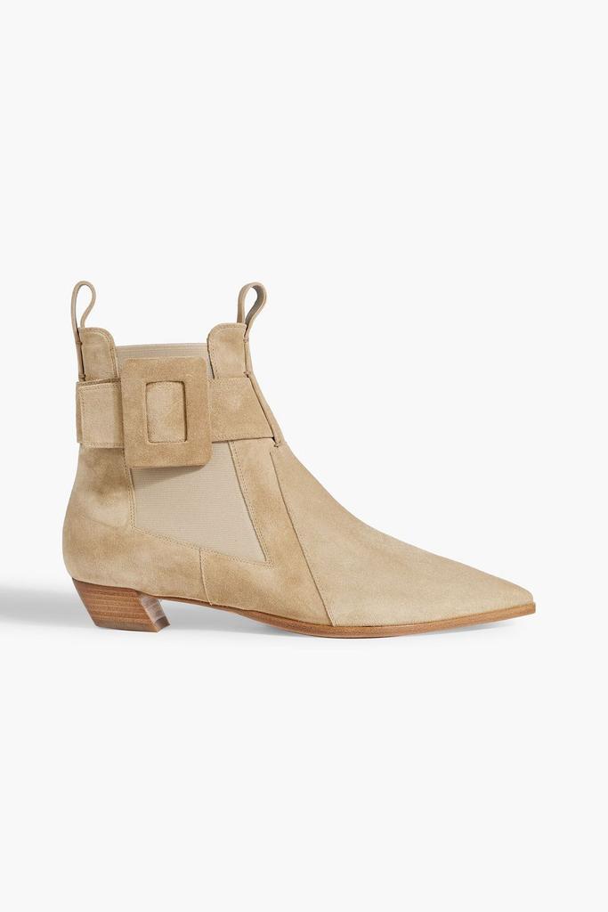 ブーツその他 ROGER VIVIER WALLAVIV STRASS BUCKLE LEATHER BOOTS Roger Vivier Wallaviv strass buckle Chelsea ankle boots