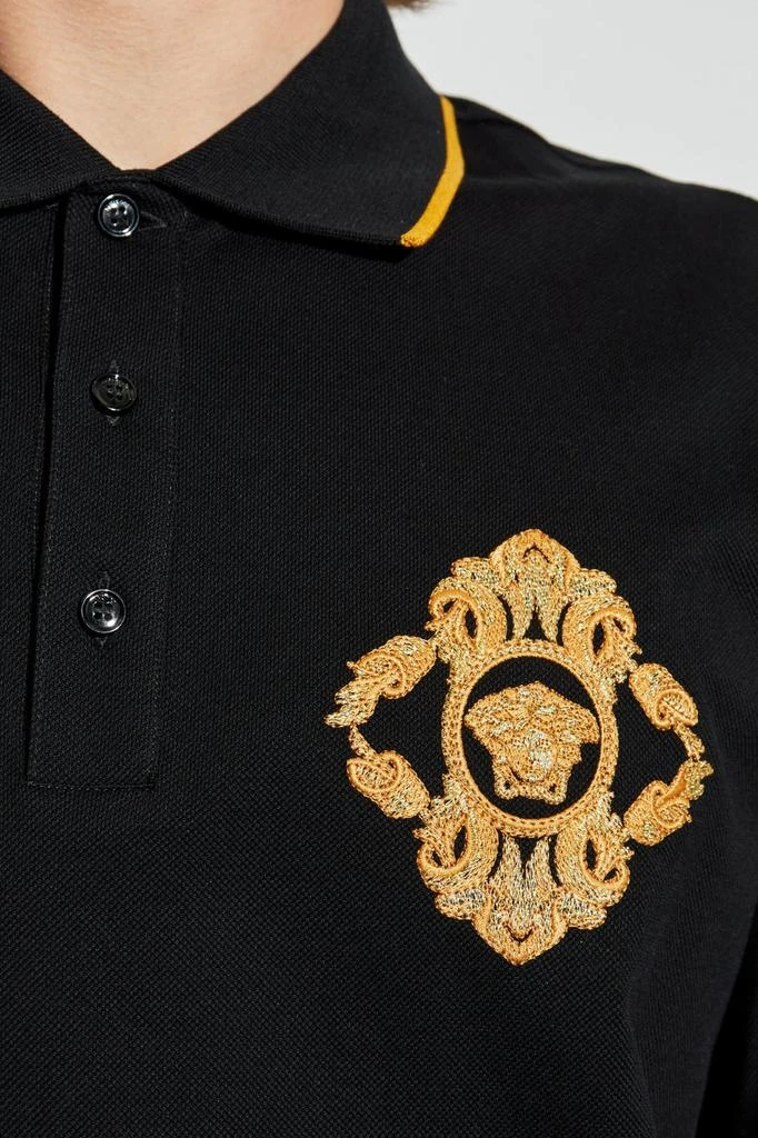 Versace Versace Medusa Head Embroidered Short-Sleeved Polo Shirt 4