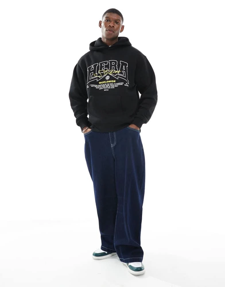 HERA Hera Mens worldwide hoodie in black 4
