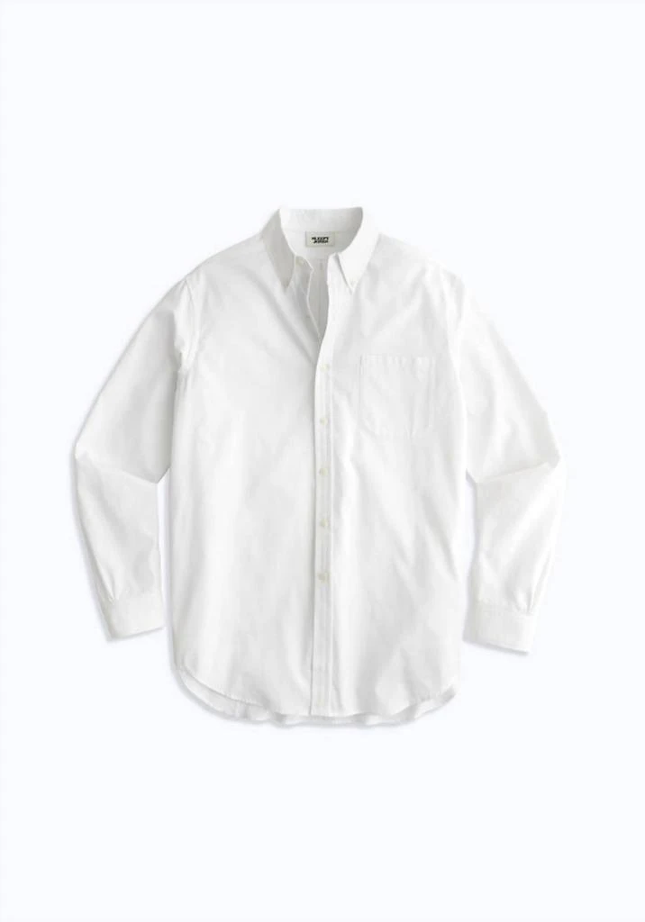 SLEEPY JONES Penn Shirt Unisex In White Oxford 1