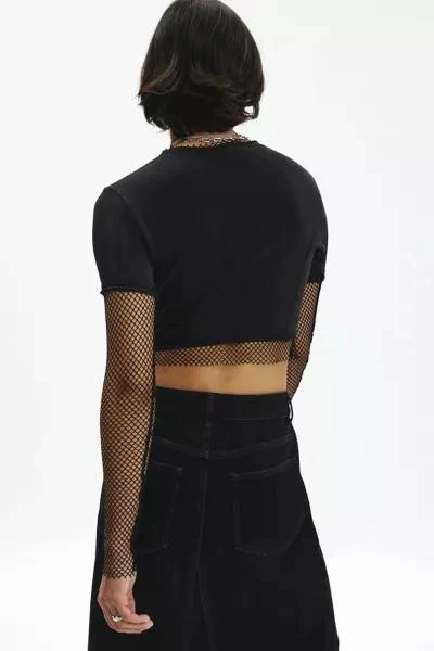 GUESS JEANS GUESS ORIGINALS Vintage Layered Fishnet Top 4
