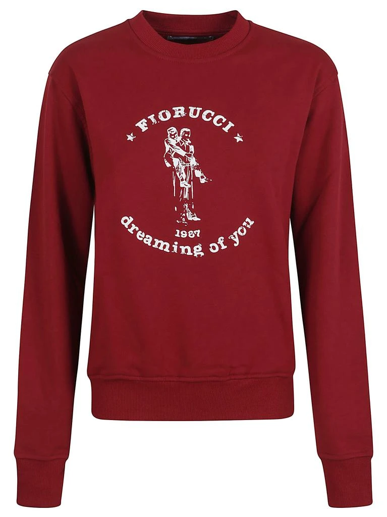 Fiorucci Women`s Burgundy Dreaming Of You Print Crewneck Sweatshirt 1