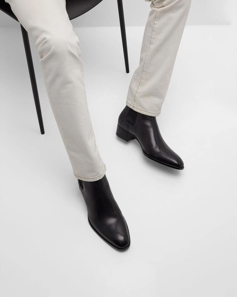 Yves Saint Laurent Men's Wyatt 40 Leather Chelsea Boots 2