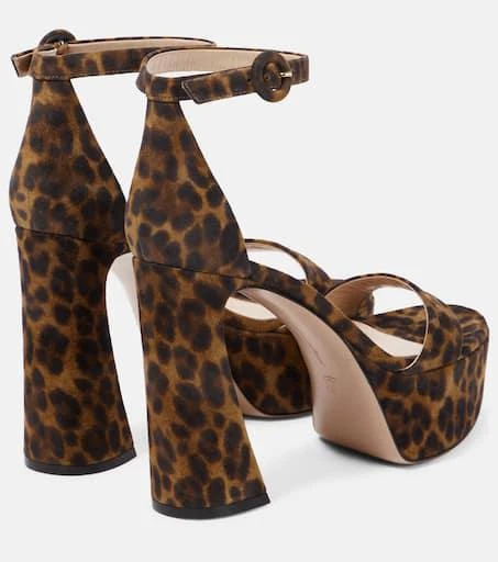Gianvito Rossi Leopard-print suede platform sandals 3