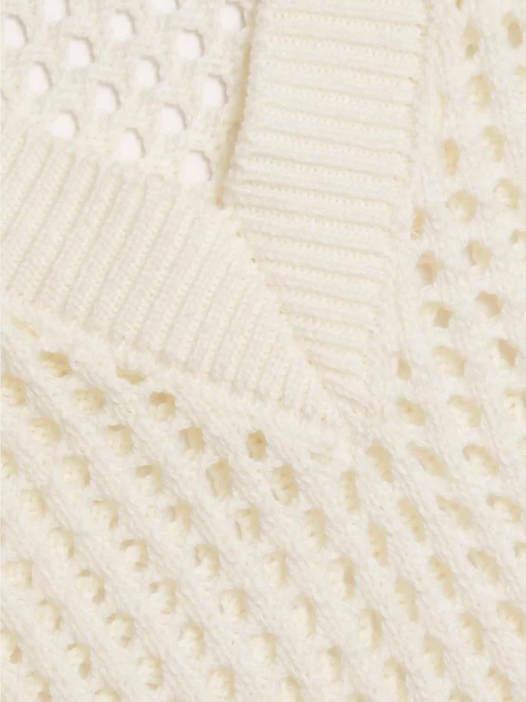 ATM Anthony Thomas Melillo Cotton-Cashmere Open-Knit V-Neck Sweater 7