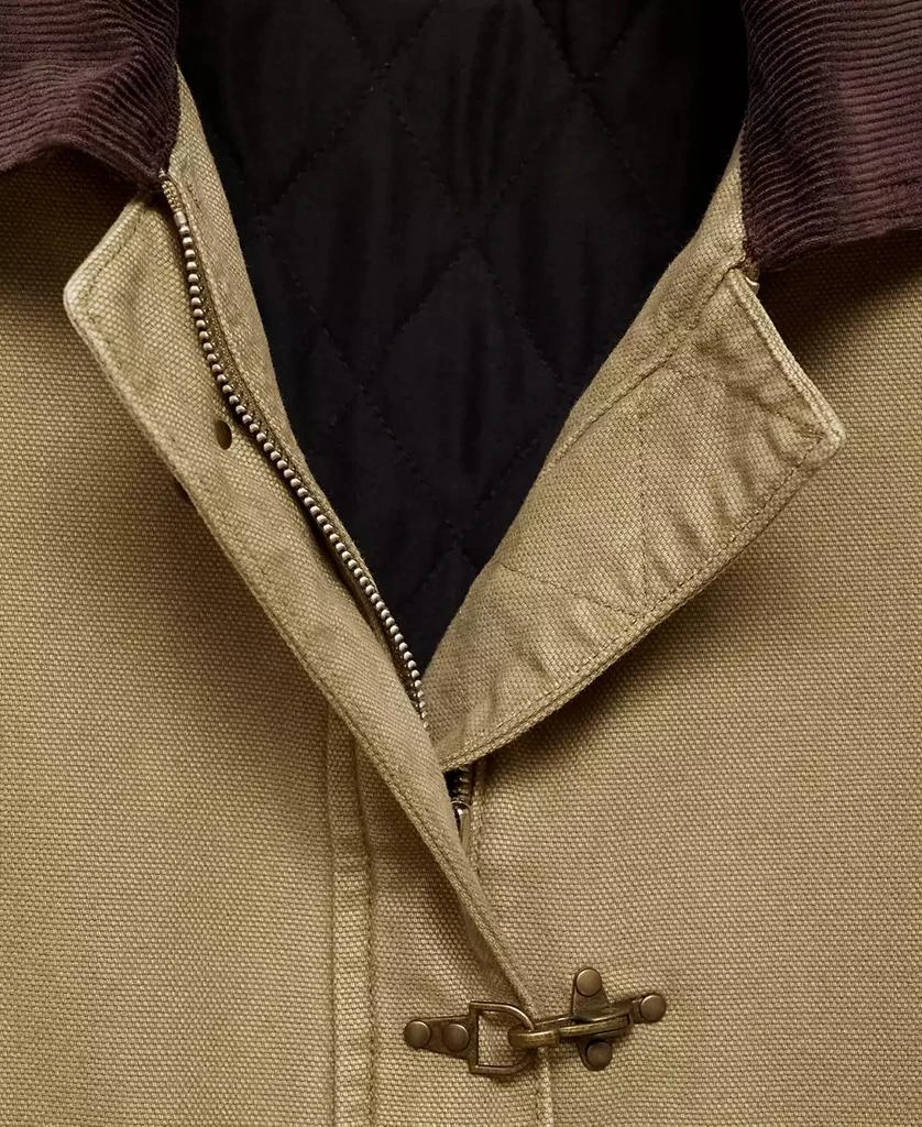Mango Women's Contrasting Collar And Pockets Detail Parka Jacket 3