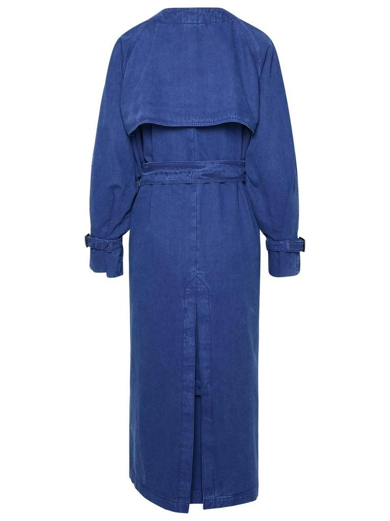 Max Mara Max Mara 'Calao' Blue Cotton Trench Coat 3