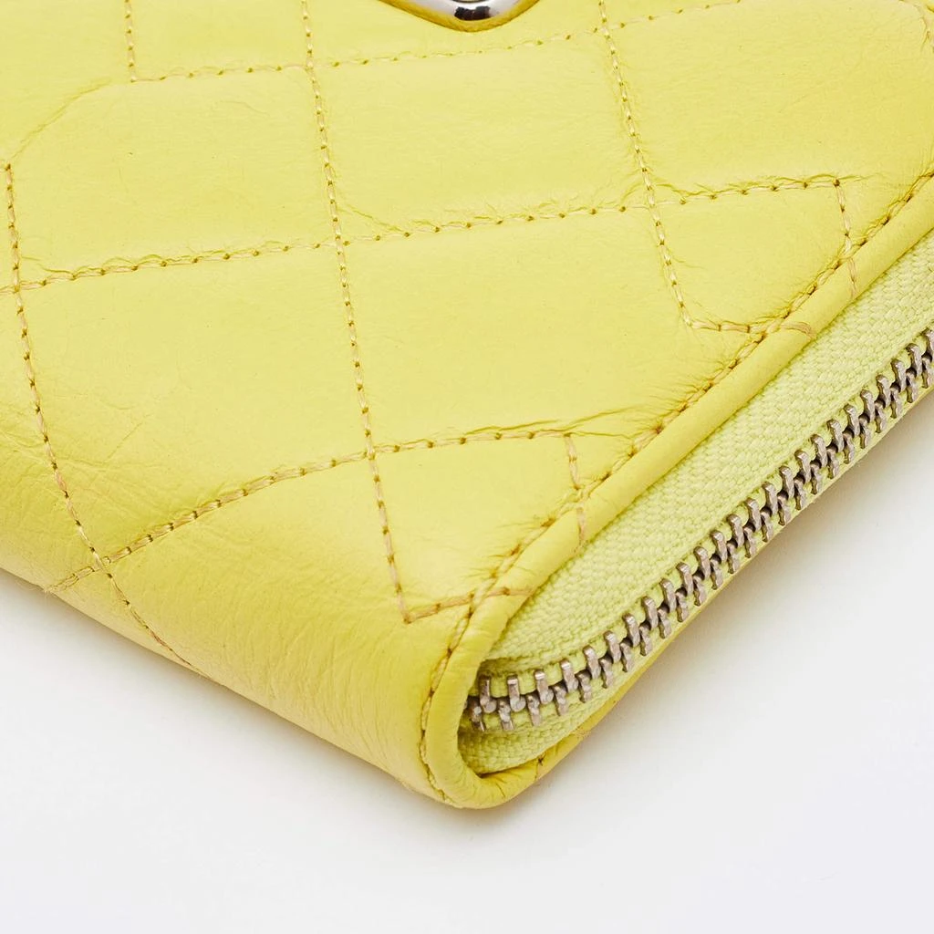 Marc Jacobs Marc by Marc Jacobs Yellow Quilted Leather Zip Around Wallet 8