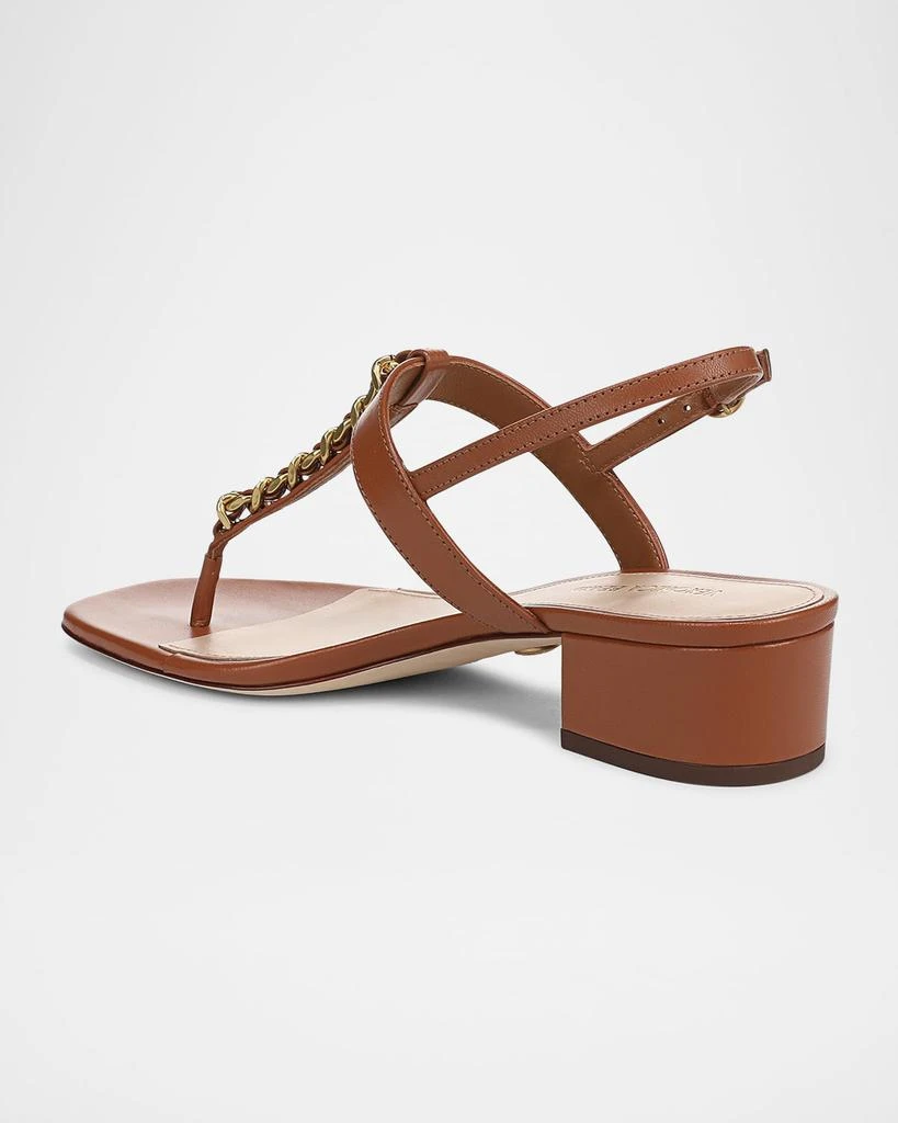 VERONICA BEARD Andie Leather Chain Slingback Sandals 4