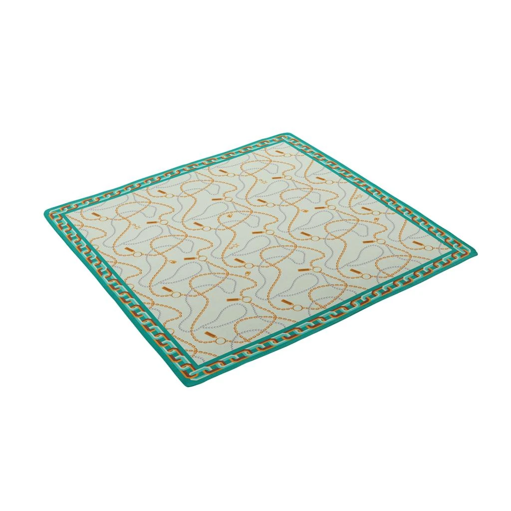 LePARMENTIER Paris Heritage Chain and Pearls Silk Square Scarf 2